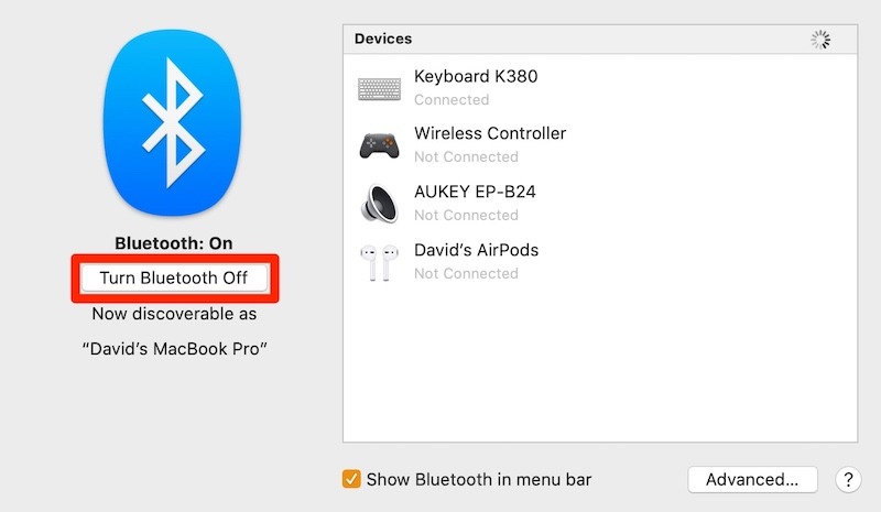 Connect Airpods To Mac Step Two