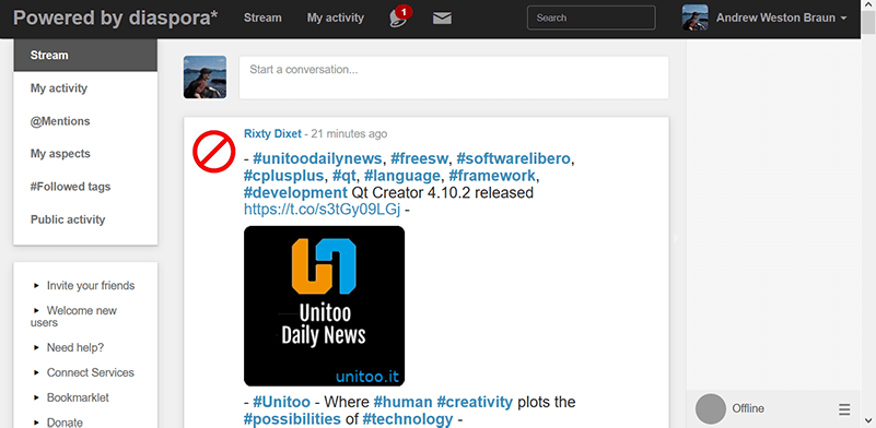 Decentralized Blockchain Social Diaspora Decentralized Blockchain Social Diaspora