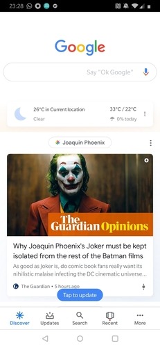 Google App Home Page