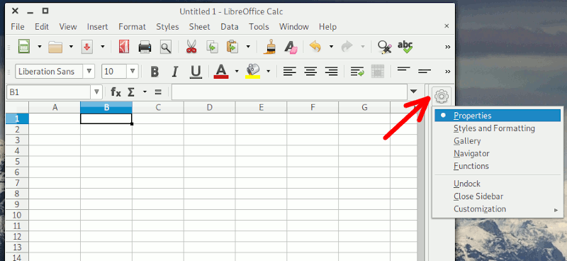 Libreoffice Change Font Calc Properties