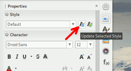 Libreoffice Change Font Calc Update Style