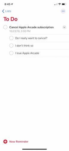 Make Subtasks Apple Reminders Iphone Merged