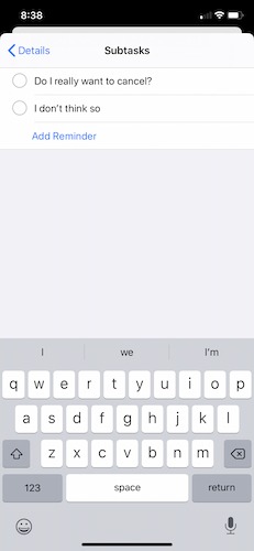 Make Subtasks Apple Reminders Iphone New List