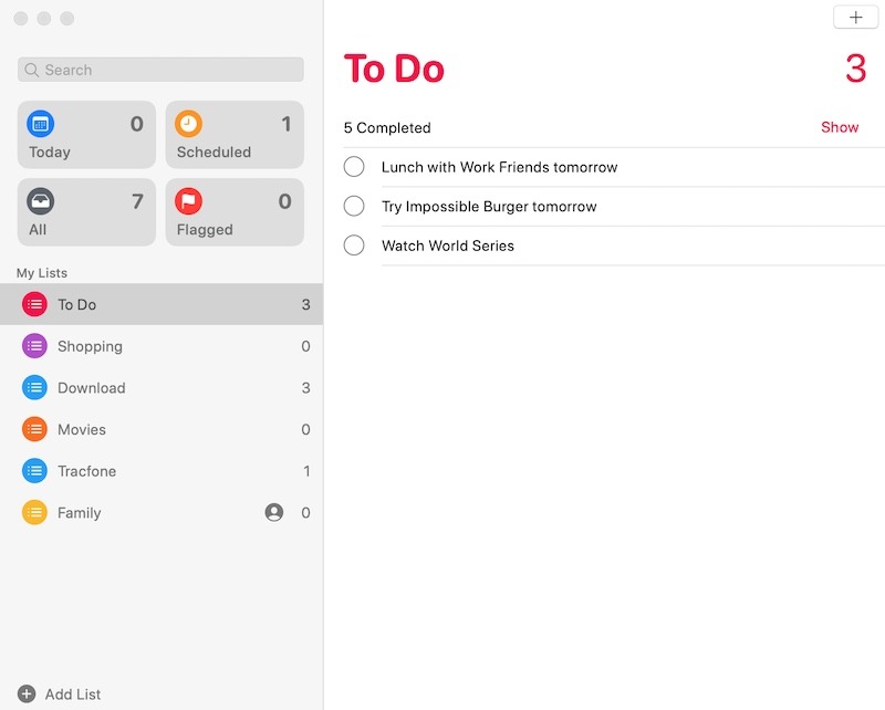 Make Subtasks Apple Reminders Mac App