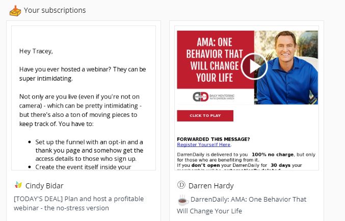 Reduce Inbox Clutter Unroll.me Digest Email