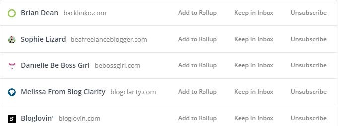 Reduce Inbox Clutter Unroll.me Subscription List