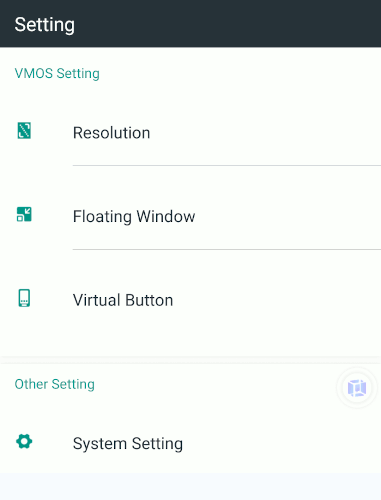 Vmos Settings