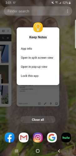 Android Split Screen Open First App