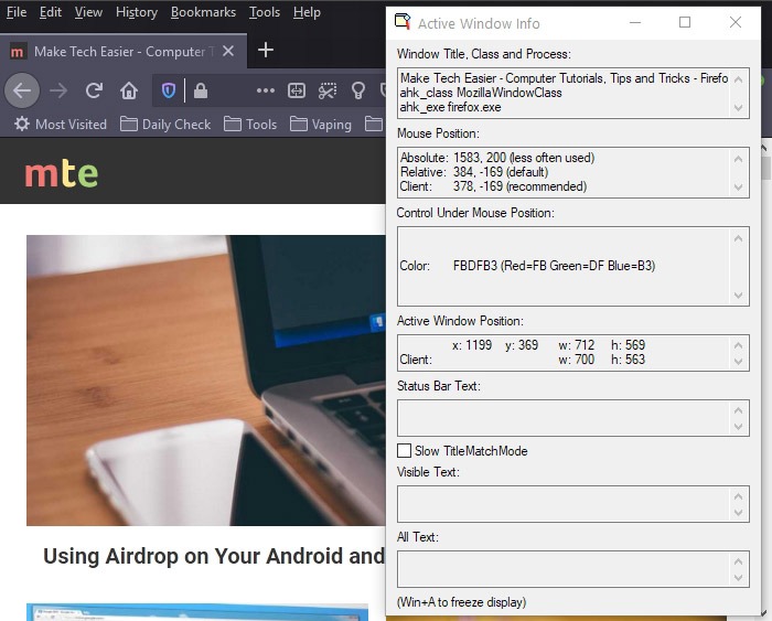 Automate Windows With Ahk Spying Mouse Coordinates Automate Windows With Ahk Spying Mouse Coordinates