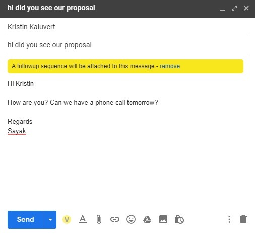 Follow Up Sequence Emails