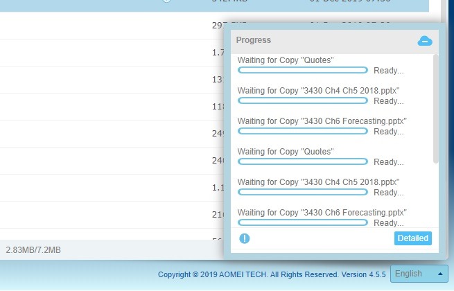 Progress Status Files Transferred Dropbox To Multiple Other Clouds