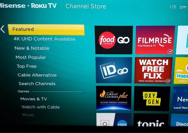 Roku Google Play Movies Music Photos Open Store