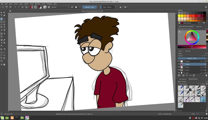 Sketch Like A Pro In Krita Flat Colored Sketch Sketch Like A Pro In Krita Flat Colored Sketch