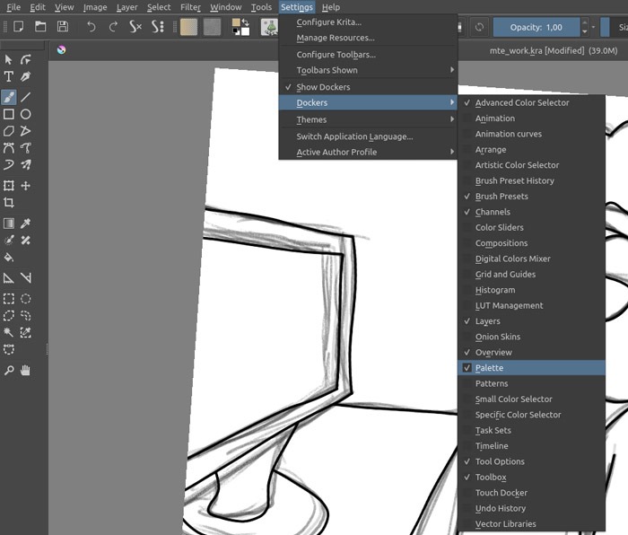 Sketch Like A Pro In Krita Palette Panel Sketch Like A Pro In Krita Palette Panel