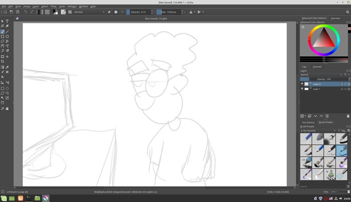 Sketch Like A Pro In Krita Reduced Layer Opacity Sketch Like A Pro In Krita Reduced Layer Opacity