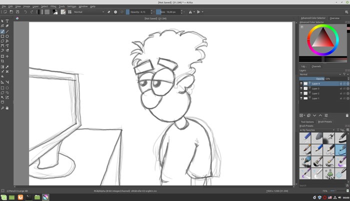 Sketch Like A Pro In Krita Second Draft In Layer Sketch Like A Pro In Krita Second Draft In Layer