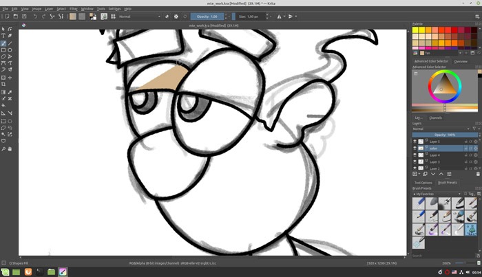 Sketch Like A Pro In Krita Shape Filling With Color Sketch Like A Pro In Krita Shape Filling With Color