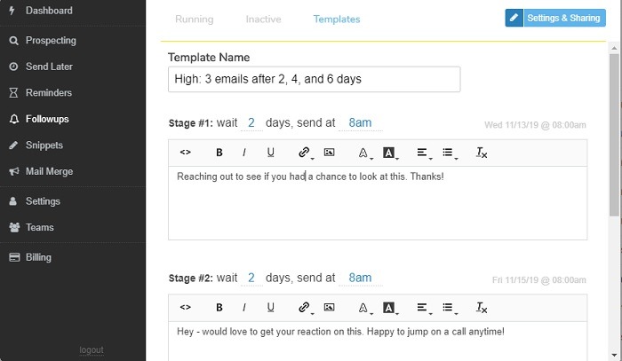 Vocus Io No Reply Automated Follow Ups