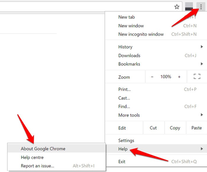 Chrome Crashing Not Working Chrome Menu Help About Chrome