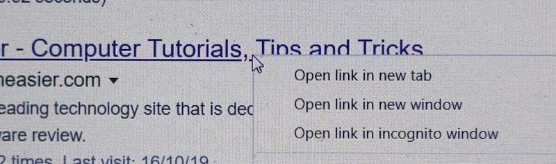 Chrome Link Open Options