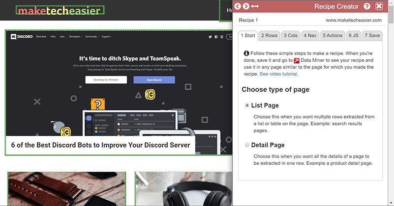 Data Miner Page Type Data Miner Page Type