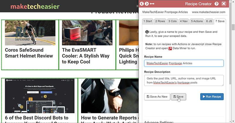 Data Miner Save Data Miner Save