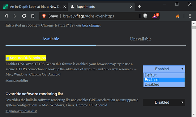 Dns Over Https Enable Brave