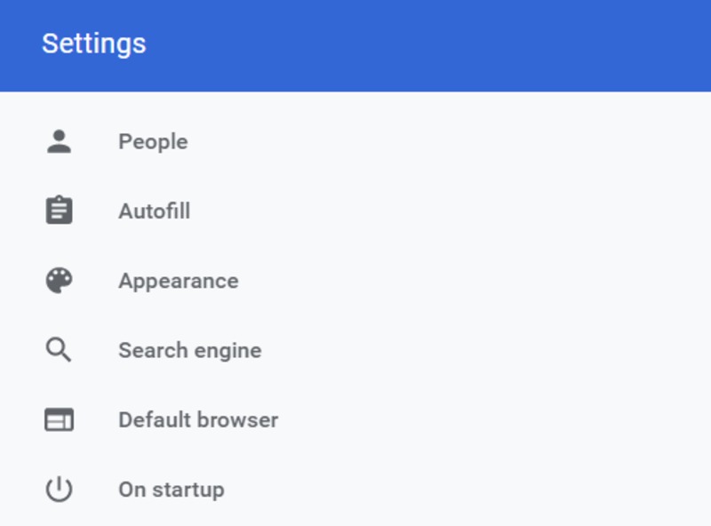 Google Settings Page