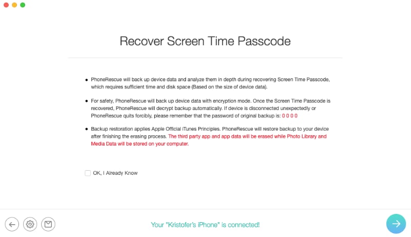 Imobie Phonerescue 4 Recover Screen Time Passcode
