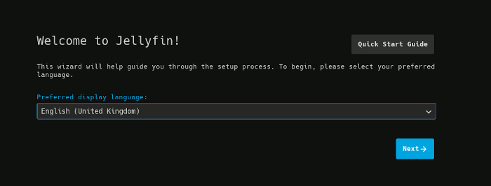 Jellyfin Wizard Initial Jellyfin Wizard Initial