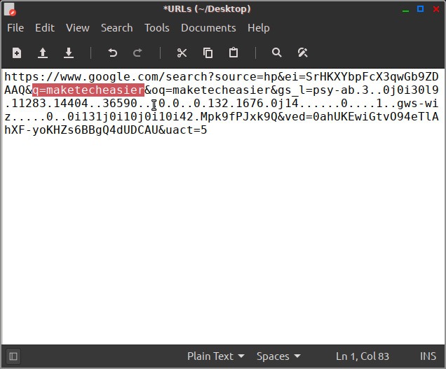 Peppermint Menu Searching Query