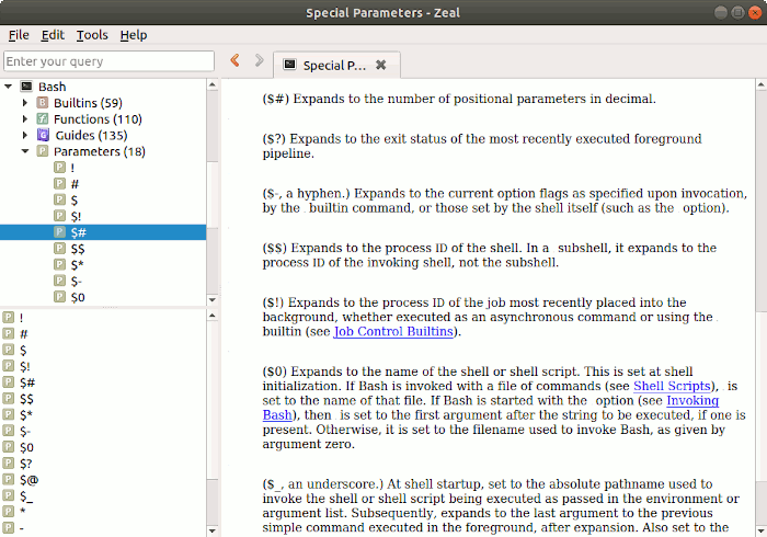 Zeal Docset Hierarchy