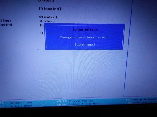 Changes Have Been Saved Supervisor Password Uefi Secure Mode