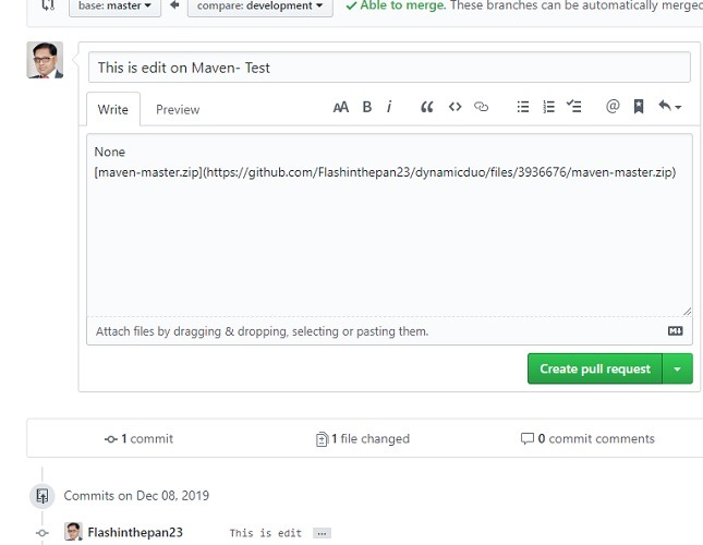 Create Pull Request Create Pull Request