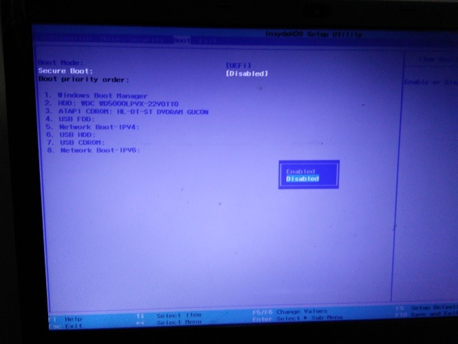 Disable Uefi Secure Mode Success Screen