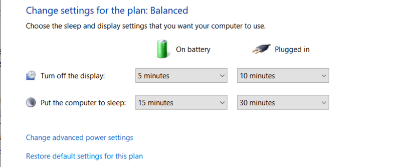 External Hard Drive Troubleshooting Change Advanced Power Settings