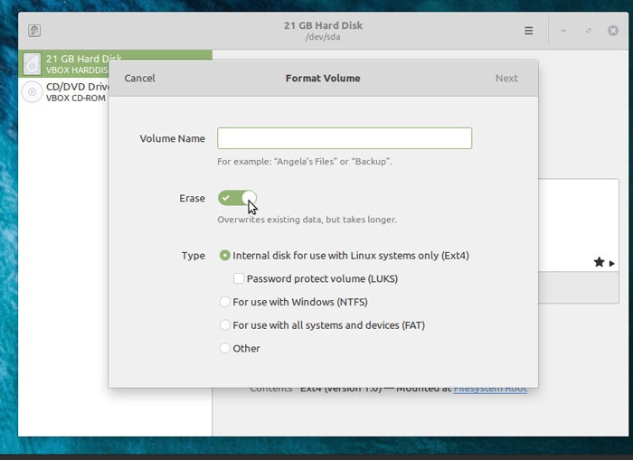 Linux Wipe Hdd Gnome Disk Utility