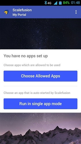 Scalefusion Choose Allowed Apps Mode
