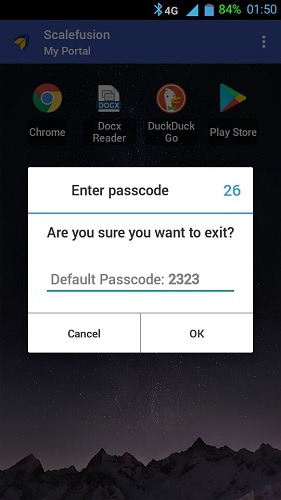 Scalefusion Exit Mode