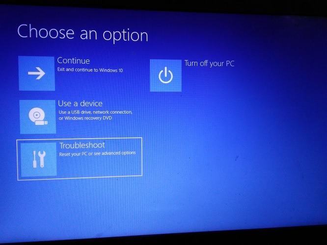 Troubleshoot Option Advanced Startup Mode Windows 10