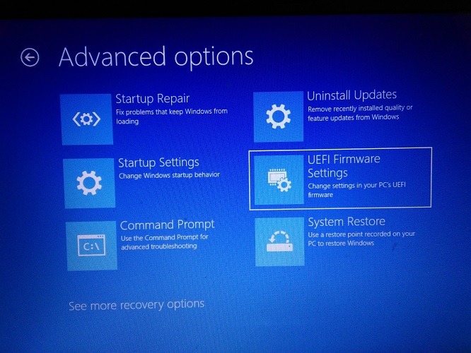 Uefi Firmware Settings Windows 10