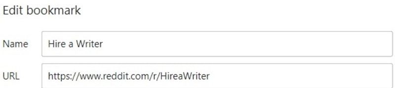 Bookmarks Bar Edit Link Option