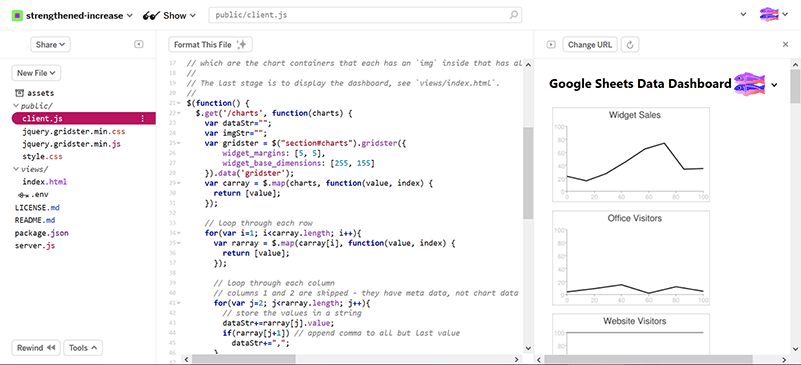 Code Playgrounds Glitch