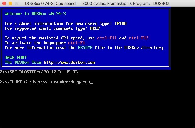 Dosbox Mount Directory Command