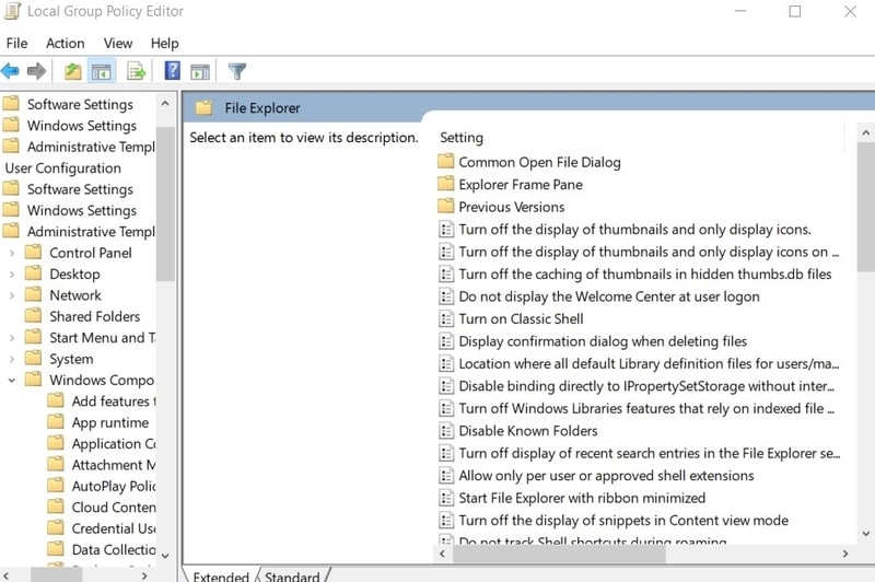 File Error Local Policy Group Editor Accessing path in Local Group Policy Editor.