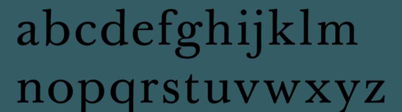 Font Baskerville Specimen