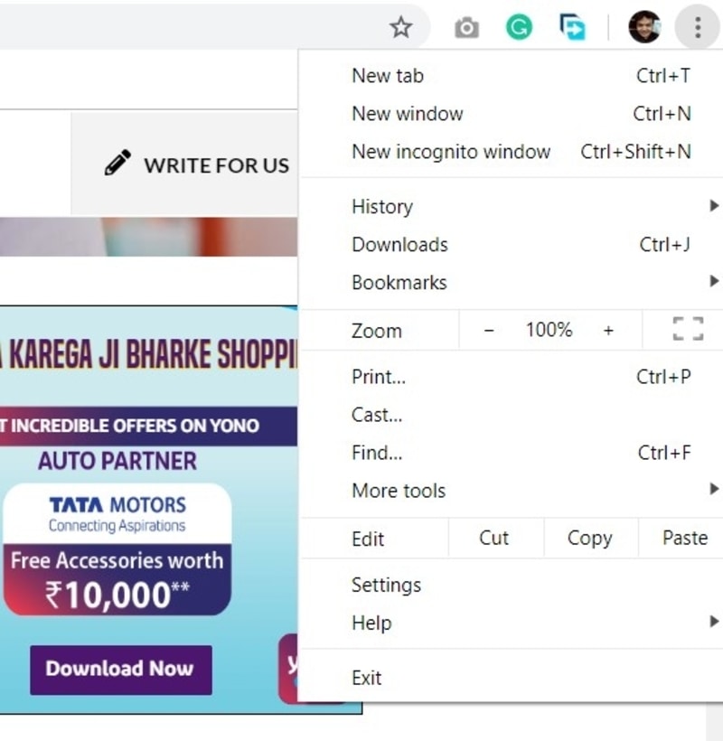 Font Customisation Menu