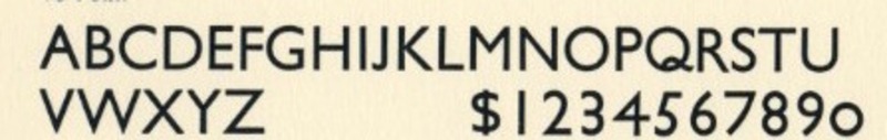 Font Gill Sans Specimen Sheet