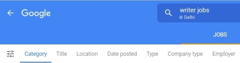 Google For Jobs Filters