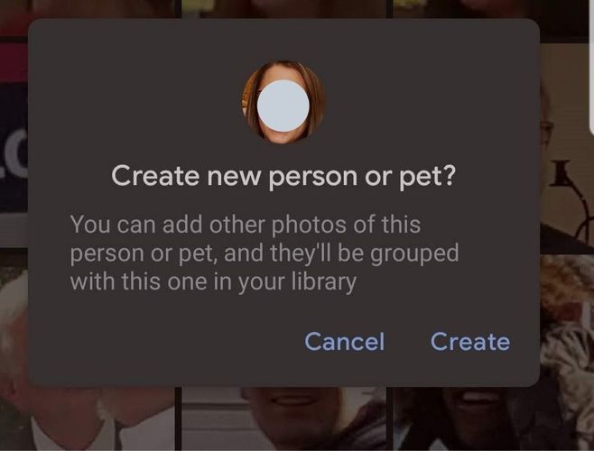 Google Photos Manual Tagging Create New Person Mobile